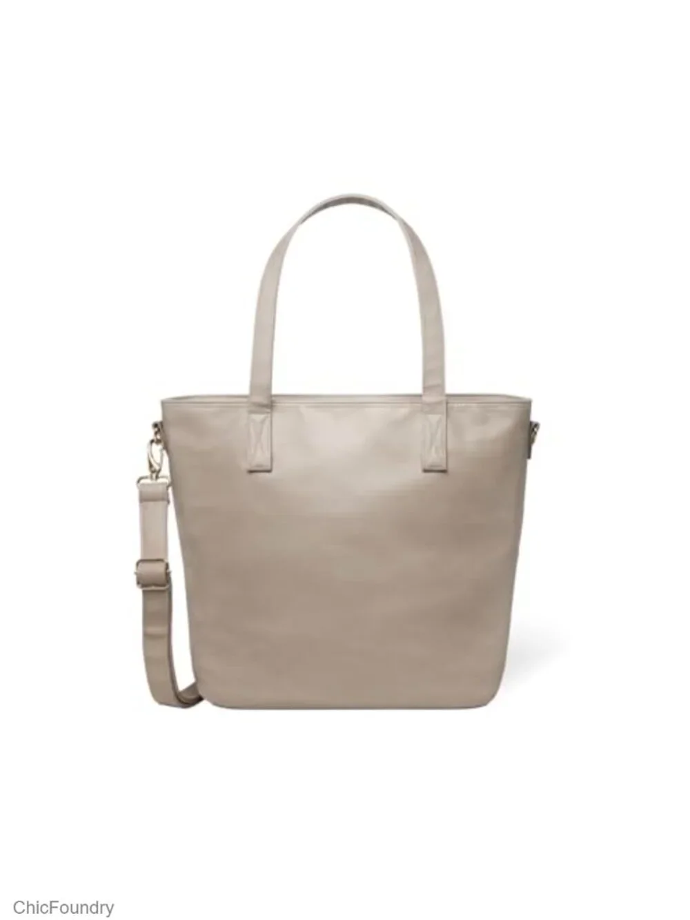 Vegan Leather Tote Bag | Medium Work Purse with Pockets & Laptop Sleeve